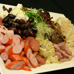 Antipasto Platter with Turkish Bread